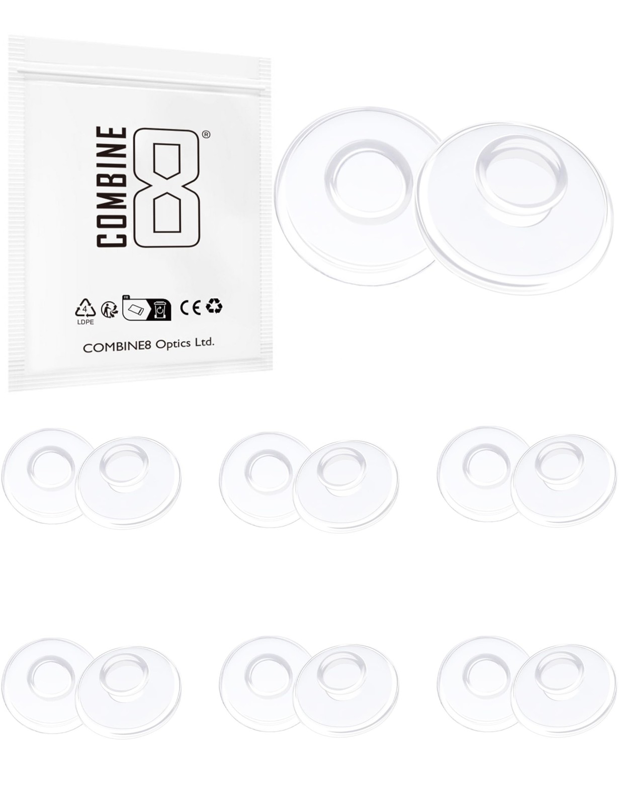 Eyeglass Nose Pads, 6 Pairs Round Clear Soft Silicone Glasses Nose Pad, Anti-...