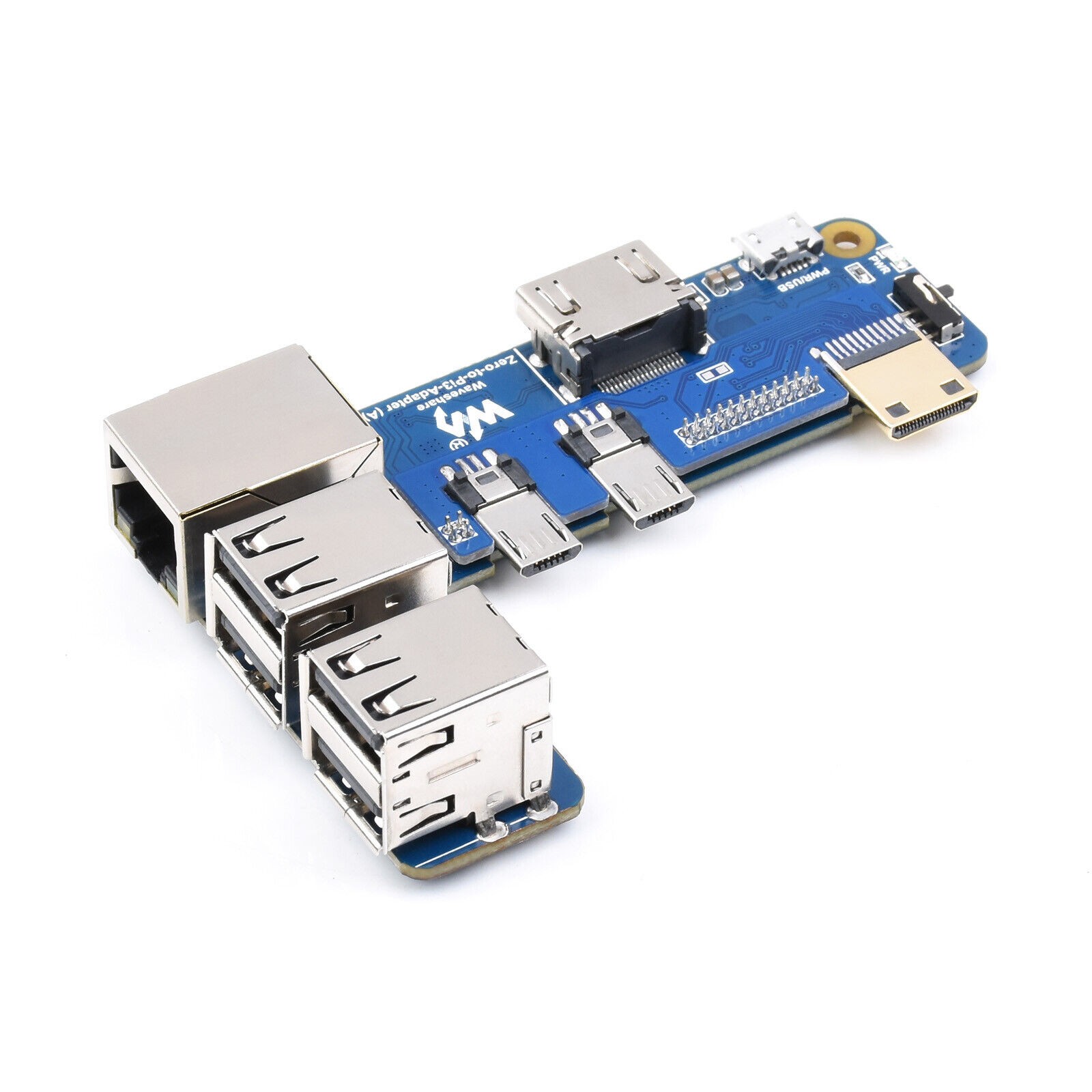 For Raspberry Pi Zero 2W Expansion Board Multi-USB Interface Ethernet Converter