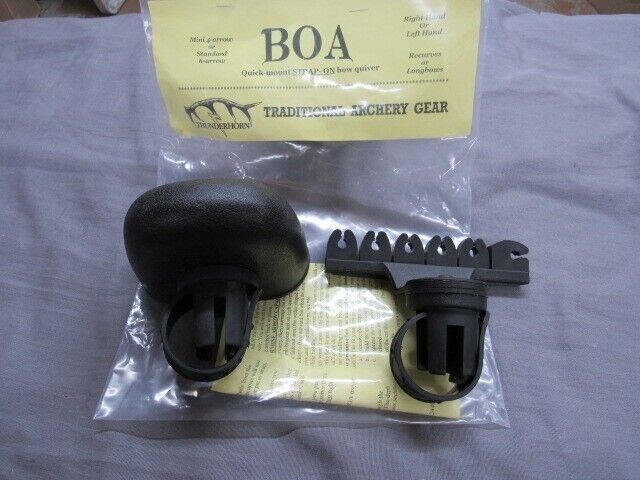 Thunderhorn BOA Strap Quick Mount 6 Arrow Plastic Quiver Recurve & Longbow