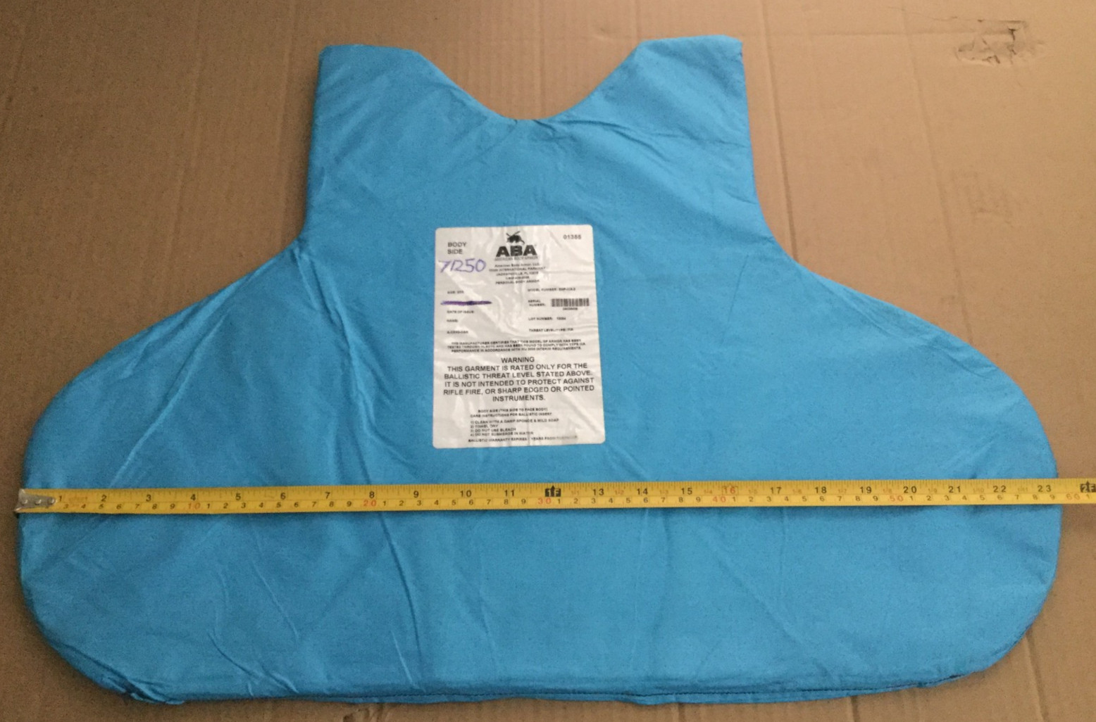 bullet proof  lvl IIIA body armor ballistic armor in fair to good XXlarge 543547