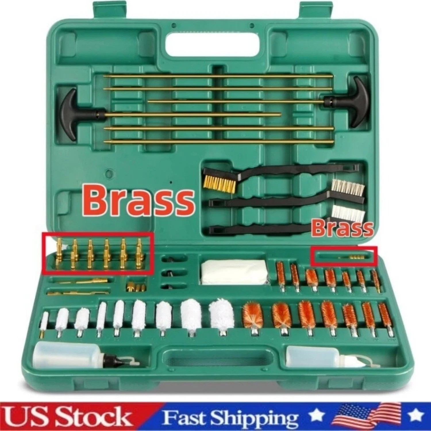 163pcs Gun Cleaning Kit Universal Rifle Pistol Shotgun Handgun Firearm with Case