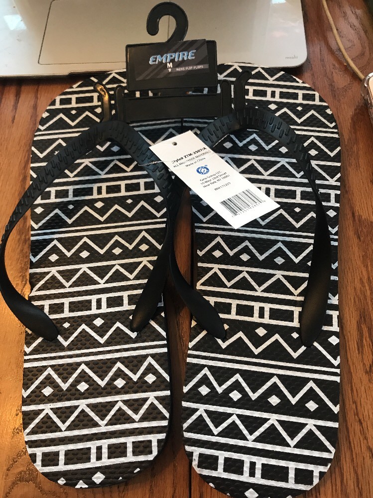 EMPIRE MENS FLIP FLOPS/  SIZE  M(9) Ships N 24h