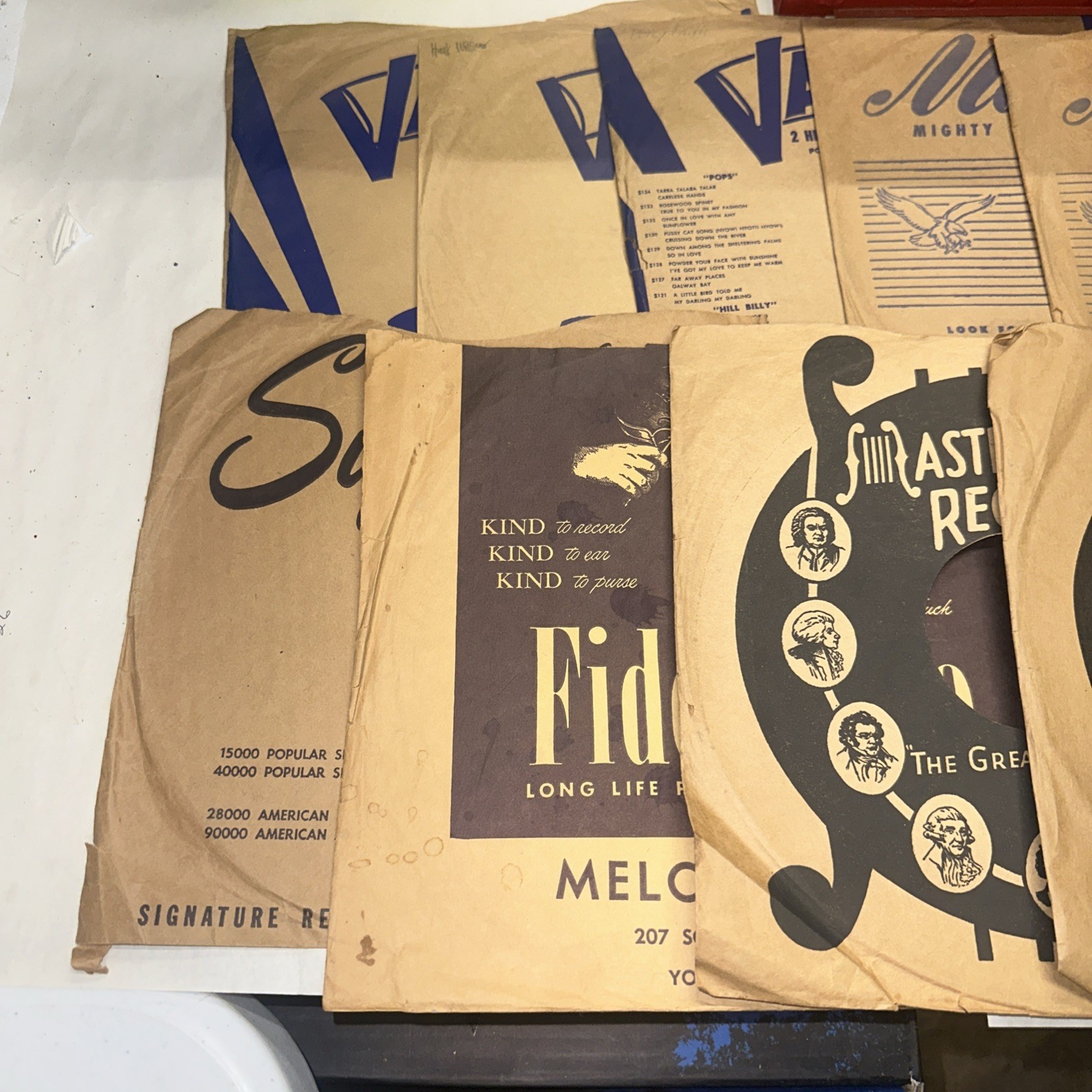 Empty Vintage 20 Record Sleeves for 78’s #1
