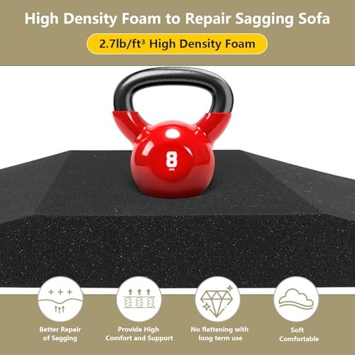 22"X 22" Couch Cushion Support, High-Density Foam, Sofa Seat 22x22x2.4 Set of 2