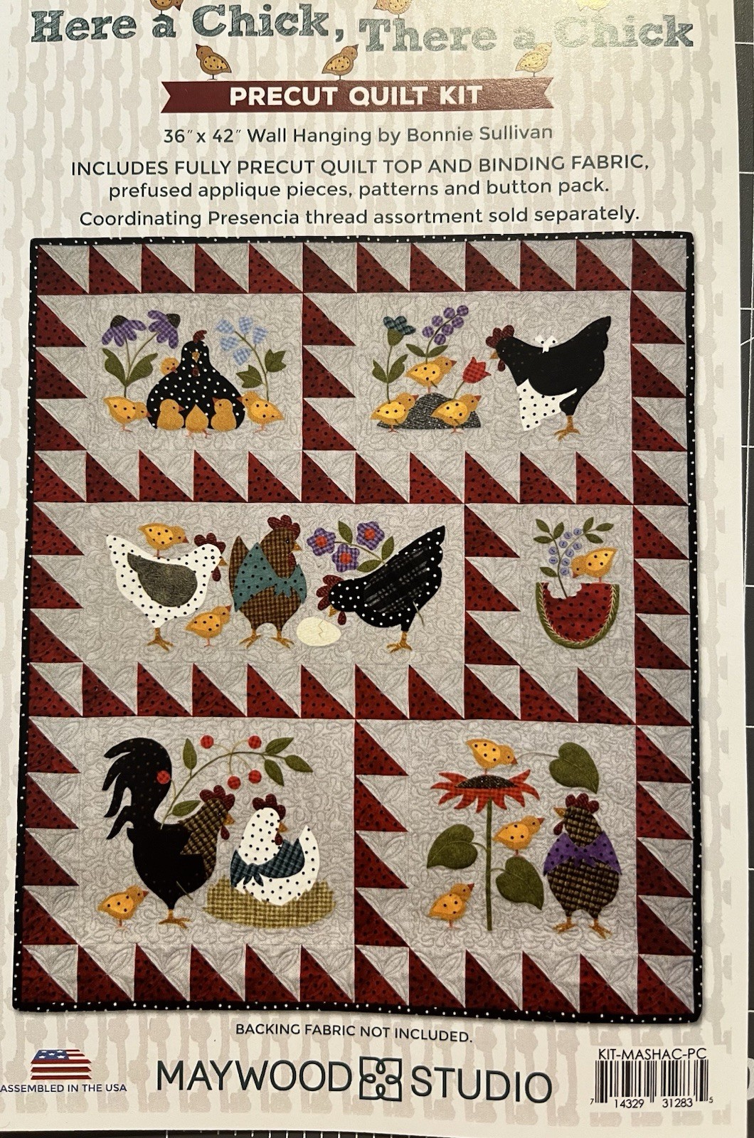 Here A Chick, There A Chick Pre-cut Quilt Kit By Bonnie Sullivan Of Maywood