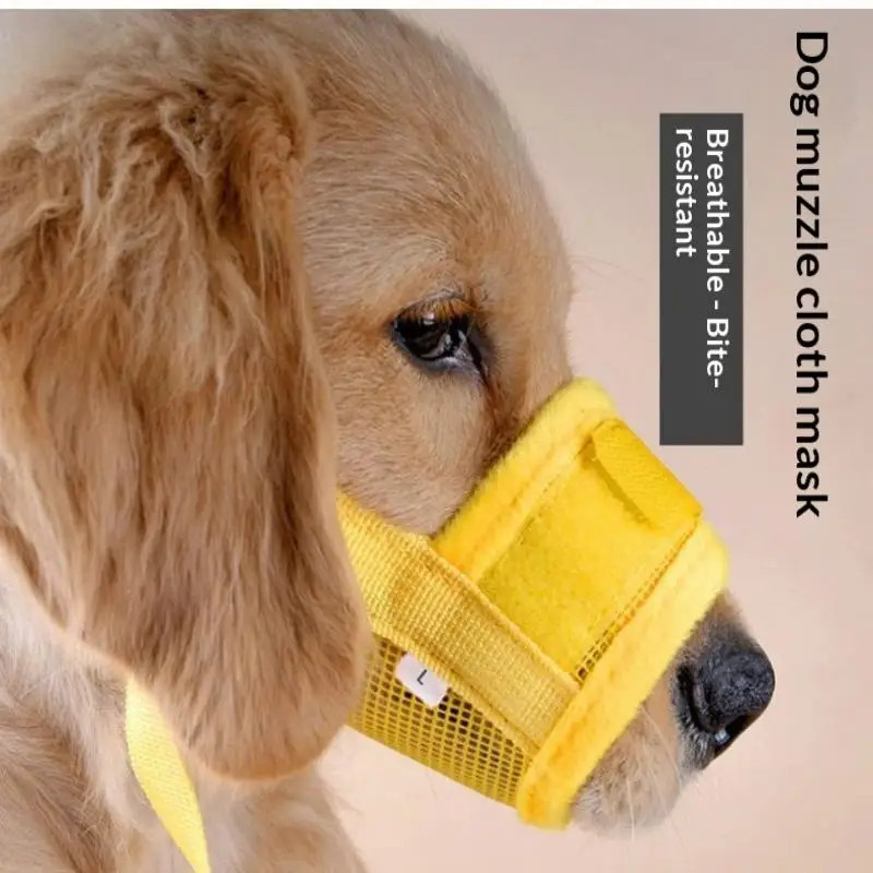 [yy34]【xxx】1pcs Adjustable Mesh Breathable Pet Mouth Cover Anti Barking Dog Muzz