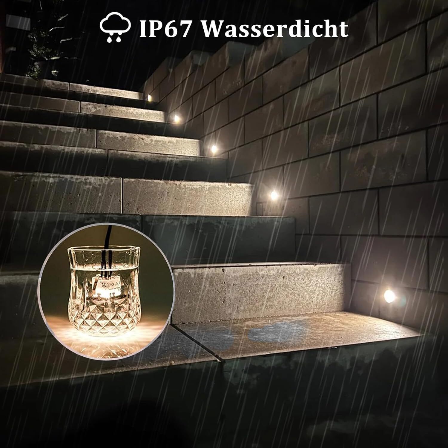 30Pack 1.22" Low Voltage WiFi RGBW+IC Dynamic Recessed LED Deck Light Waterproof
