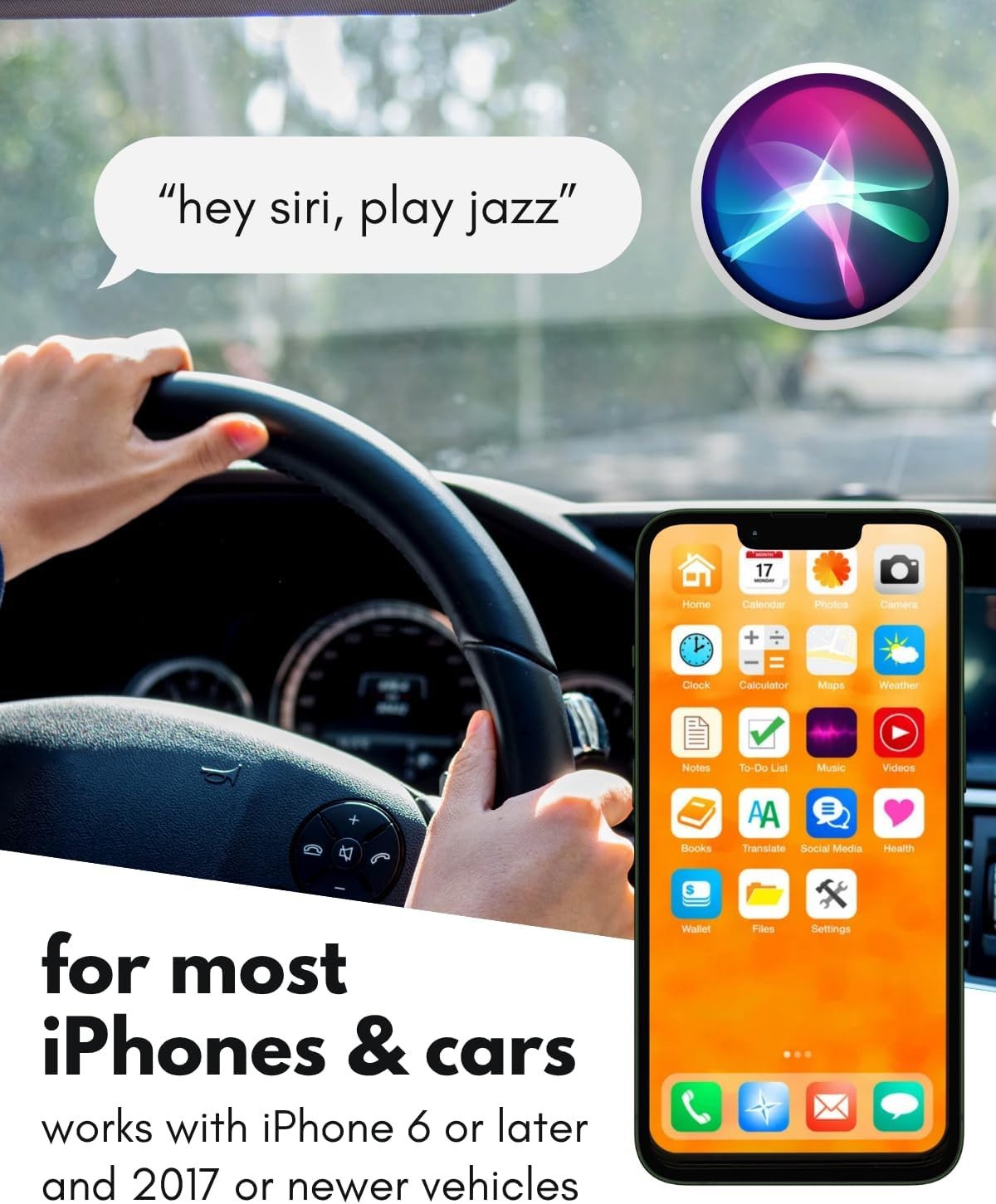 Wireless CarPlay Adapter for iPhone USB Wireless Dongle Fast Auto Connect