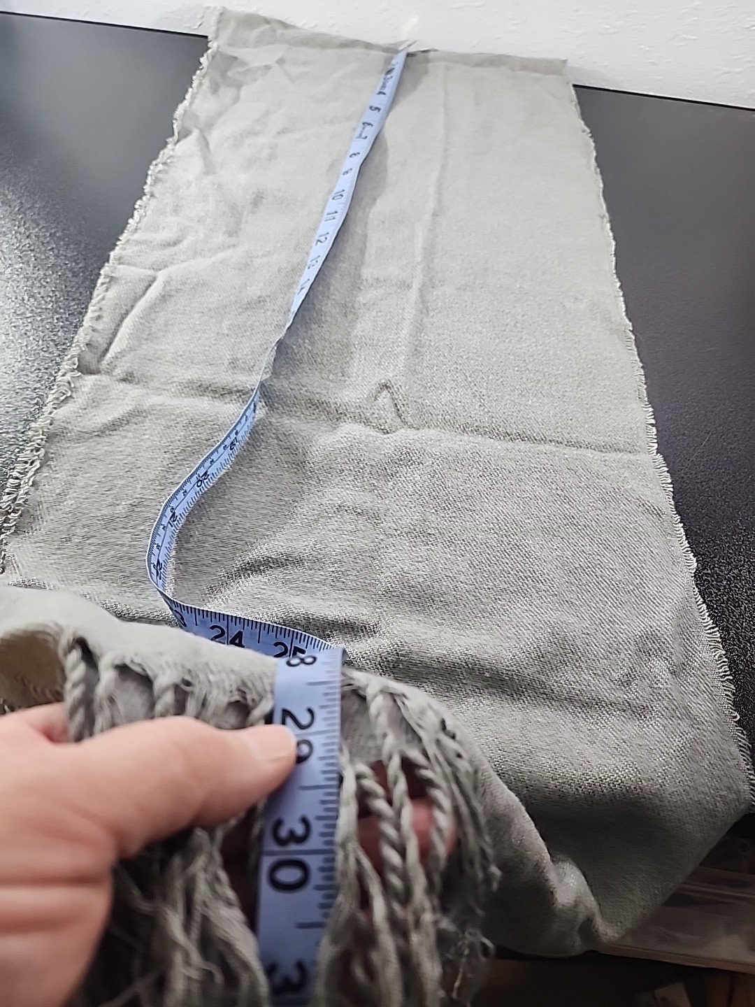 Soft Fringe Scarf Gray Color Scarf