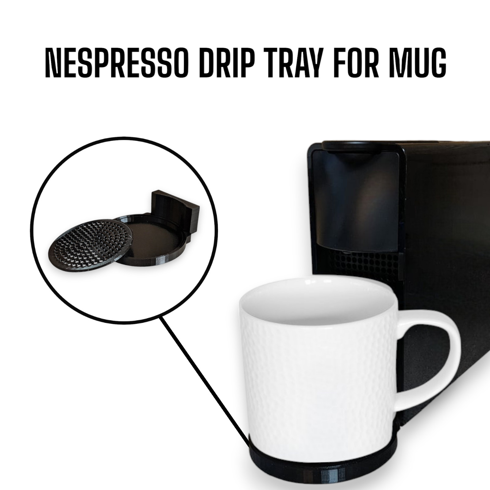 Nespresso Essenza Mini Mug Drainer and Large Coffee Cup