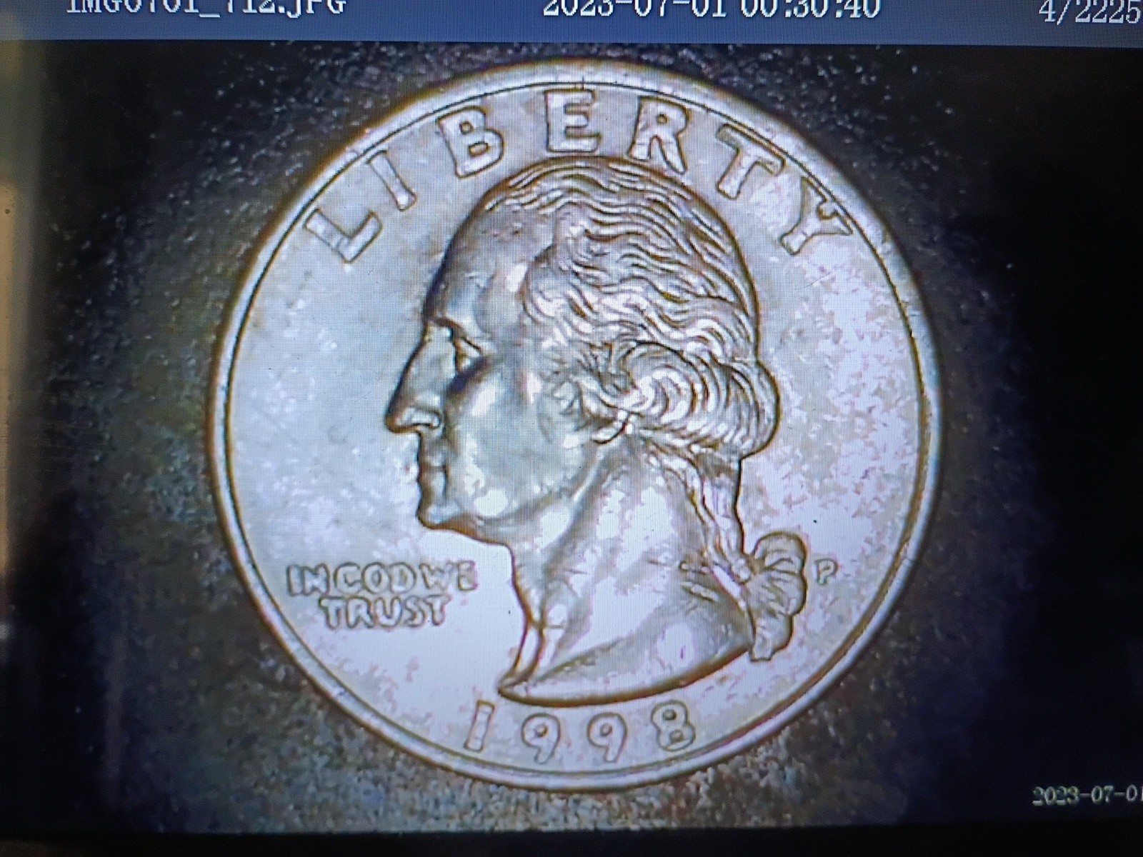 1998 P Washington. QuartW/ Doubling On IGWT. NICE CIRC in cod we trust COIN.