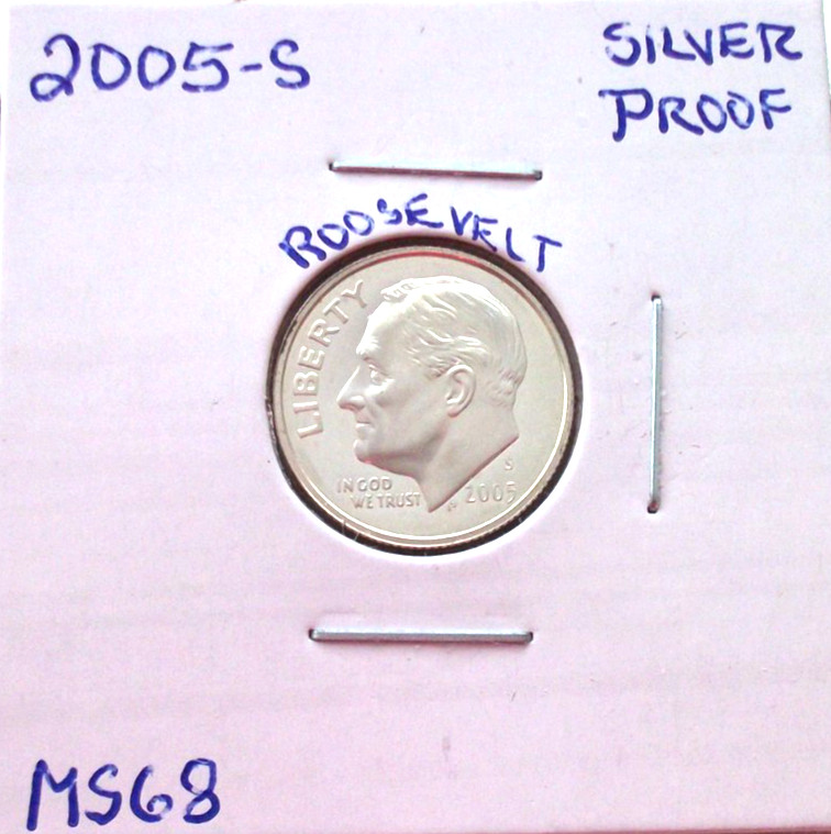 2005 SAN FRANCISCO 90% SILVER ROOSEVELT PROOF DIME IN HIGH END PROOF CONDITION