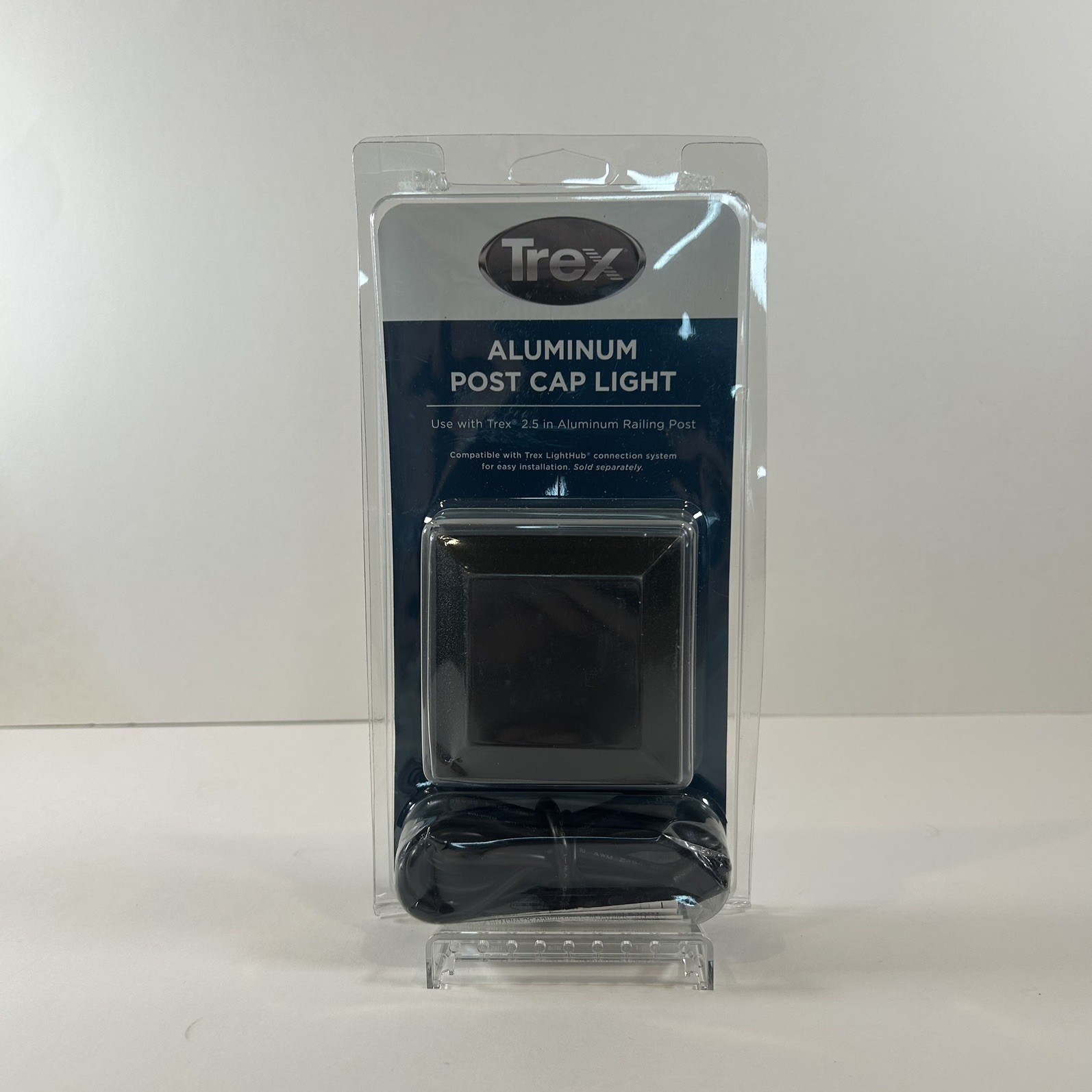 Trex Black LED Aluminum Post Cap Light Low Voltage Deck Fence Outdoor