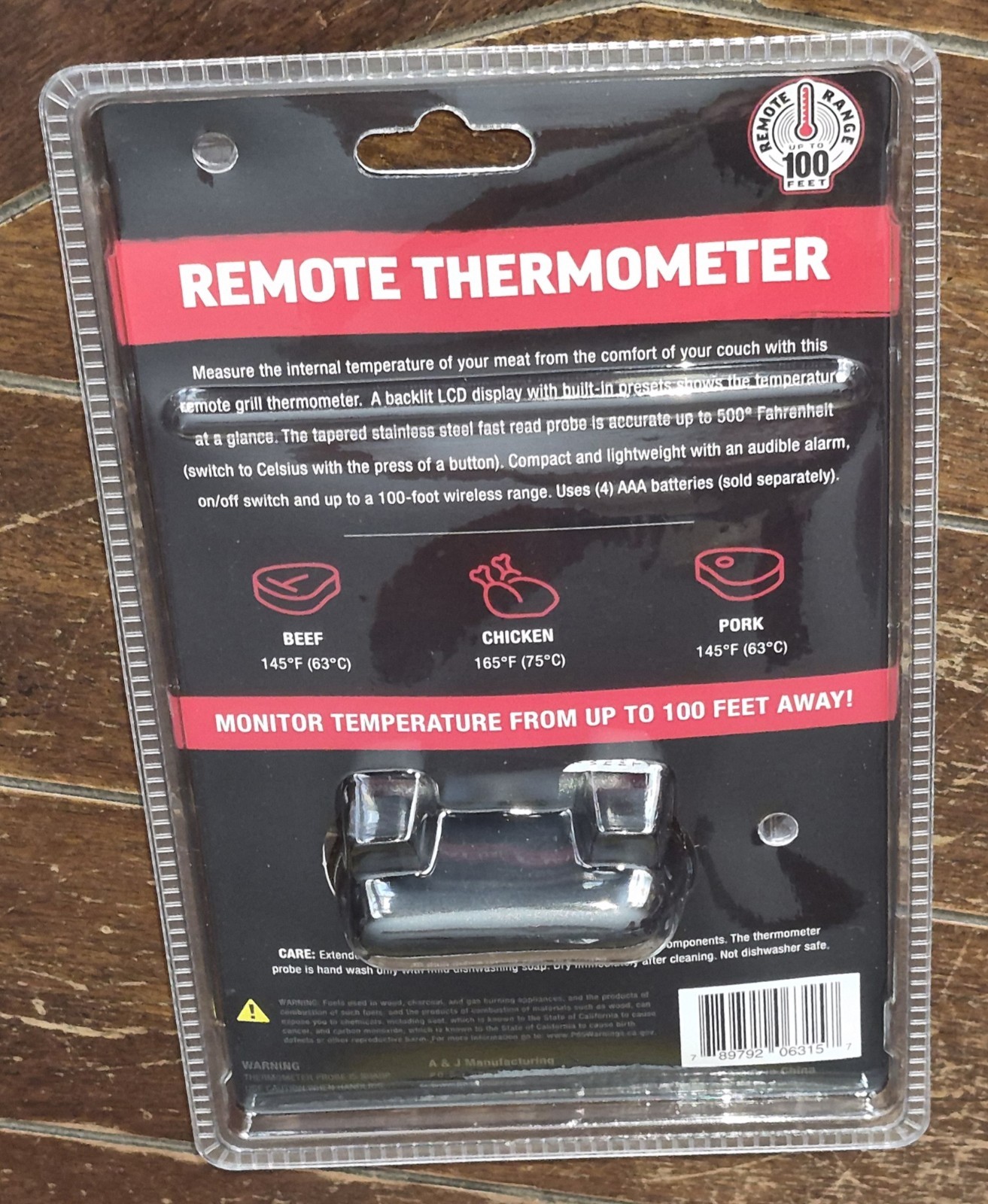 Char-Griller Remote Thermometer: Beef/Pork/Chicken #6315