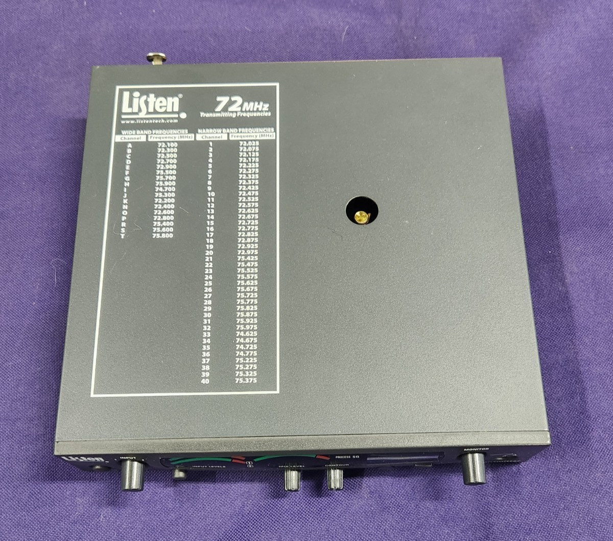 Listen Technologies LT-800-072 72 MHz Stationary FM Transmitter NO POWER SUPPLY!