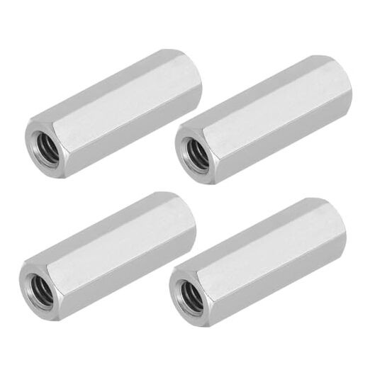 1/"-20 UNC 30Stainless Steel Hex Coupling NutsPcs 1.2" Length 1/4"-20x30.5mm 4
