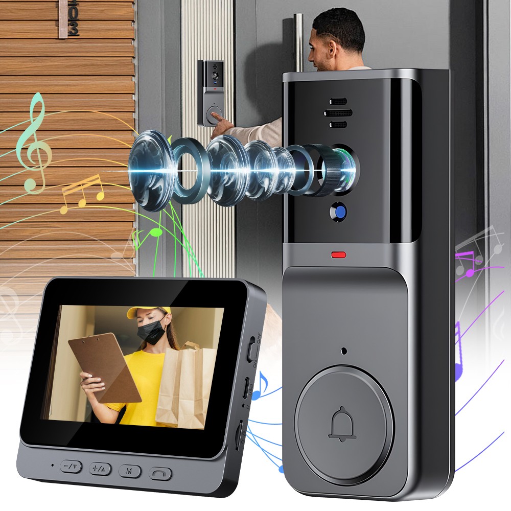 Smart Doorbell Wireless Camera Home Security Audio Video Intercom Night Vision