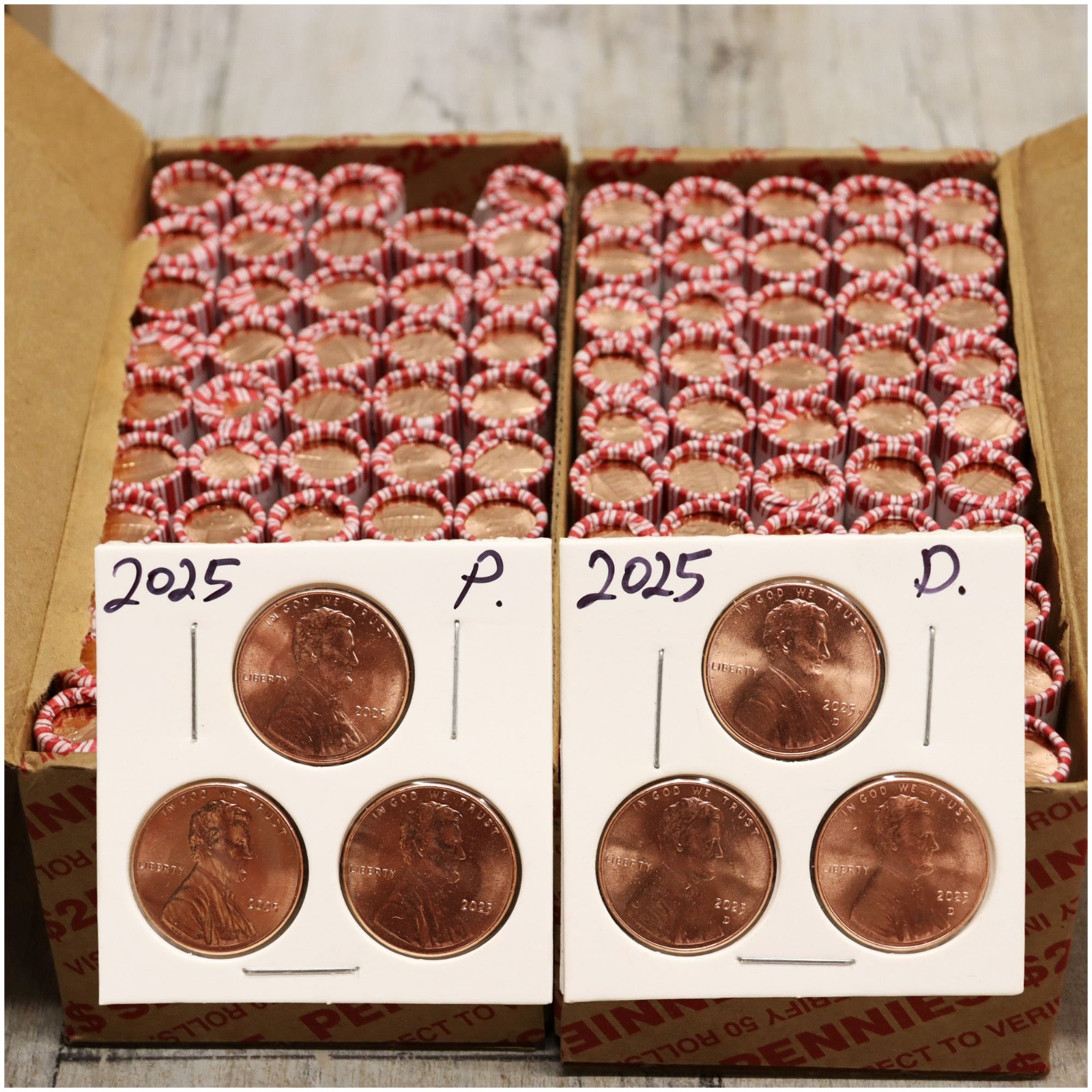 2025 P & D Lincoln Penny Shield Cent Uncirculated 6-Coin Set Direct Frm Mint Box