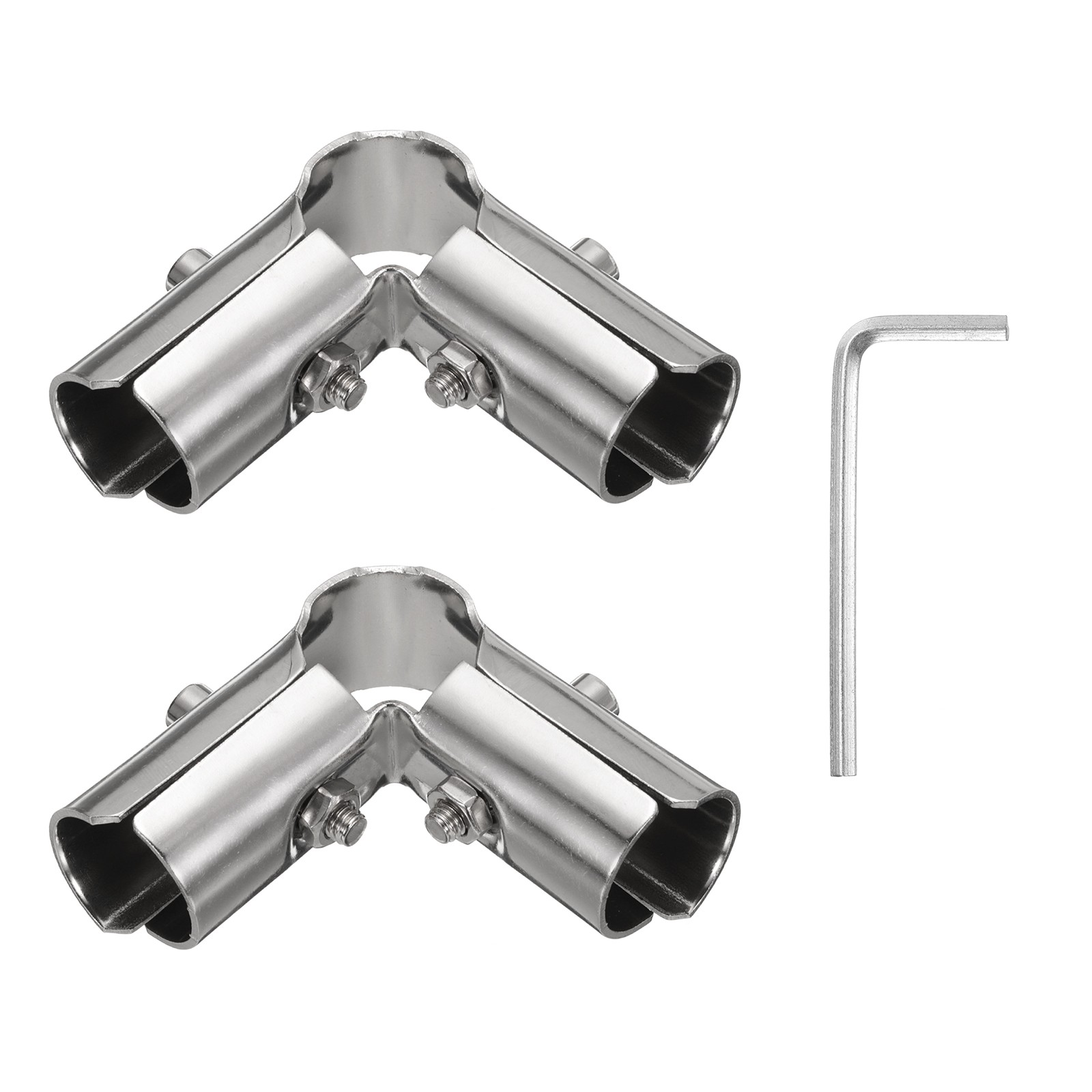 2Pcs 90 Degree Structural Pipe Connectors 1" Fit Pipe Dia  3 Way