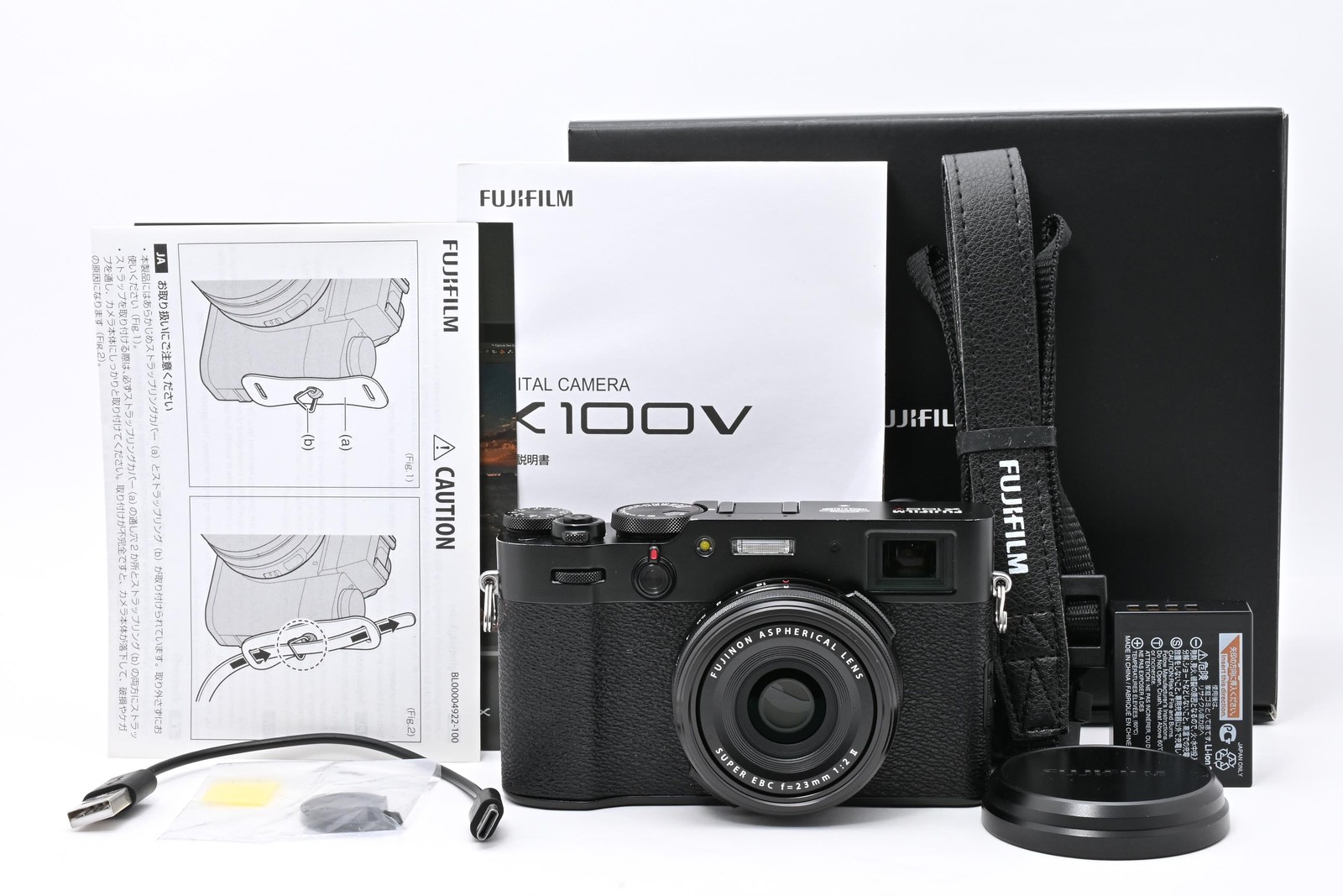 SC 2542 [Almost Unused] FUJIFILM X100V Black 26.1MP Compact Digital Camera JAPAN