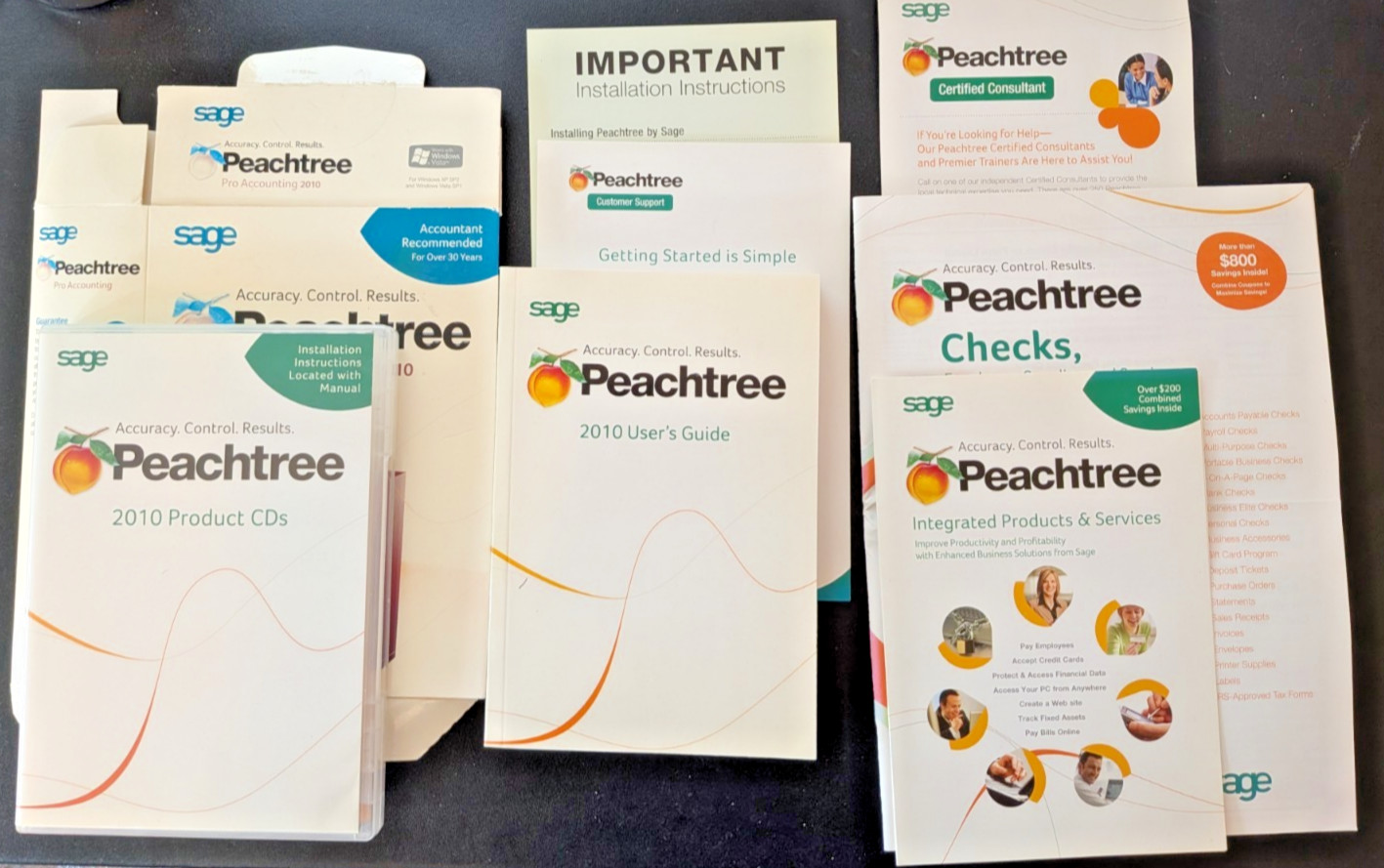 Sage Peachtree Pro Accounting 2010 - Used, Complete in Box