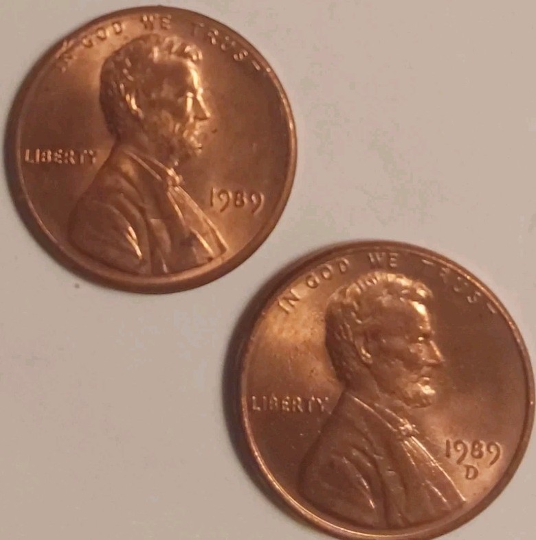 1989 P D Lincoln Memorial Cent BU 2 Coin Set Brilliant Uncirculated Free Post