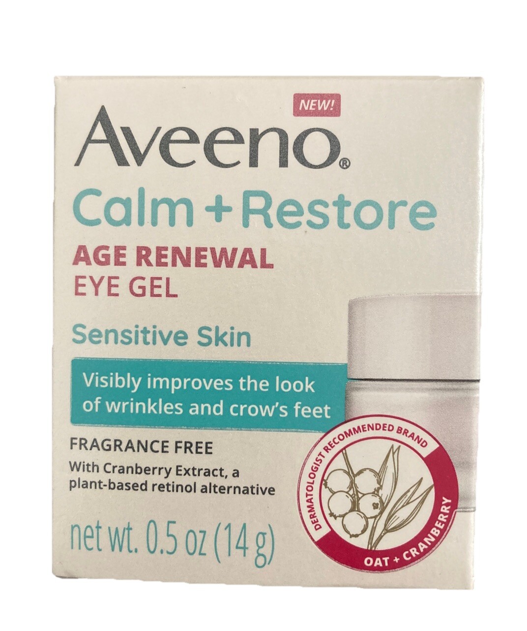 Aveeno Calm & Restore Age Renewal Under Eye Gel Fragrance Free 0.5oz