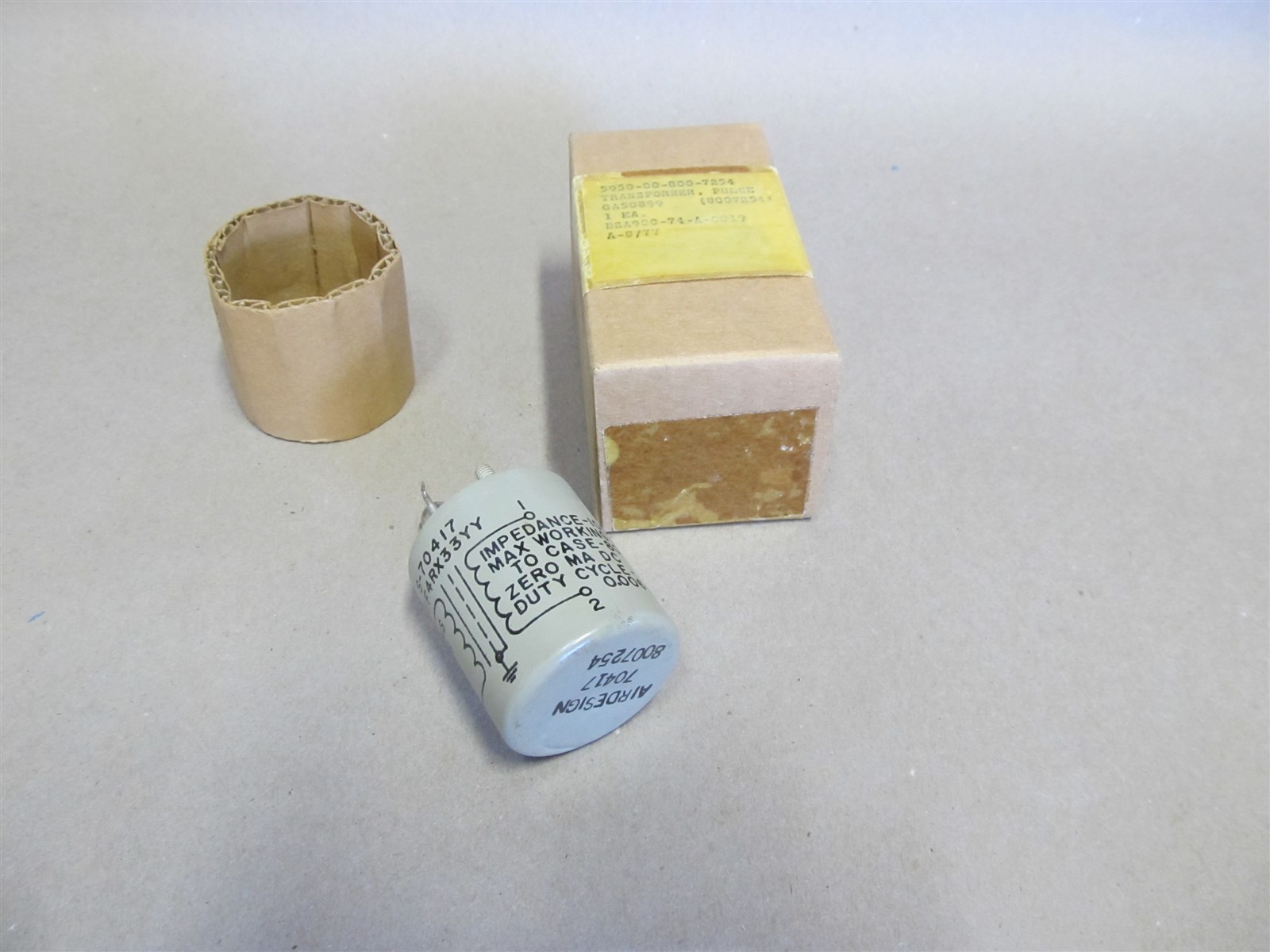 Airdesign Vintage Pulse Transformer 3 Micro Sec 50 Ohm 570V Part #GA50899