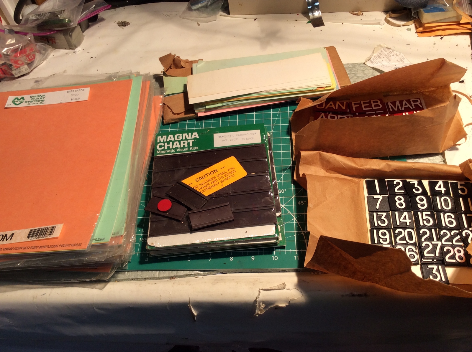Large Lot of Magna Chart Supplies, Cards, Months, Date Numbers, 8+ Pounds (326)