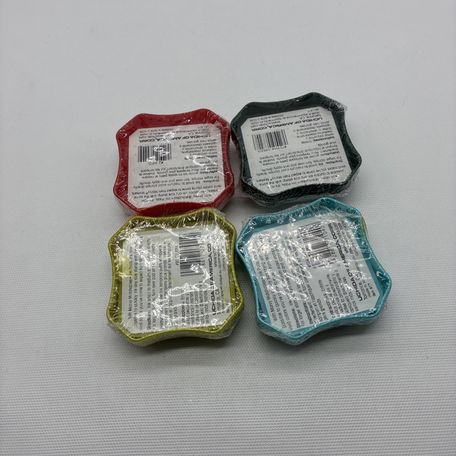 4 MARVY MATCHABLES RAISED-DYE-BASED ''INK PADS New