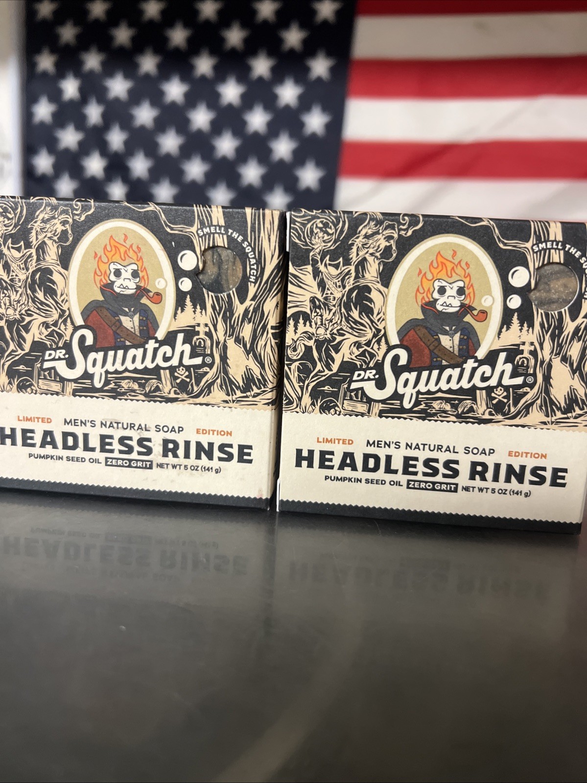 2 PACK Dr Squatch Headless Rinse Halloween Limited Edition All Natural Bar Soap