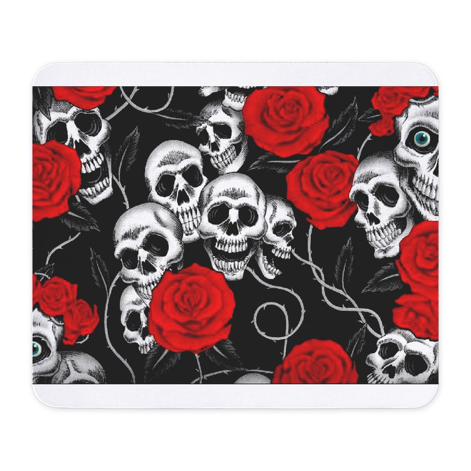CafePress Cool Kids Skulls And Roses Designs Mousepad  (699076296)
