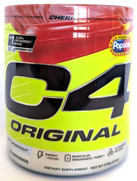 Cellucor C4 Original Pre-Workout, 30 Servings, Cherry Popsicle, Exp. 8/26