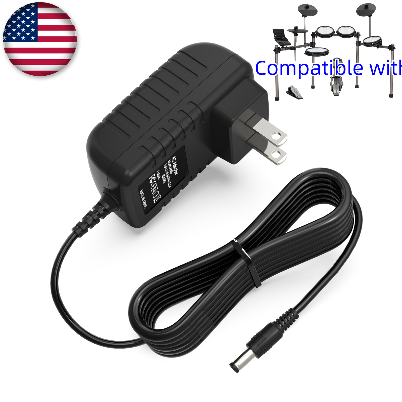 AC Adapter for Simmons Titan 50 Drum Module Charger Power Supply Cord