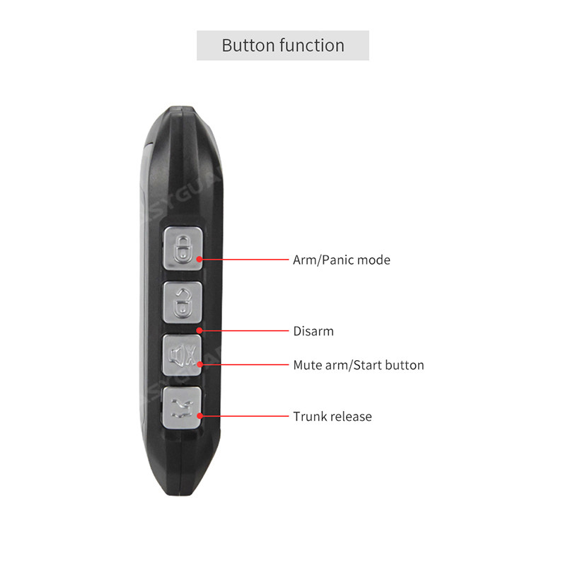 EASYGUARD 2 way car alarm system auto start vibration alarm turbo timer mode