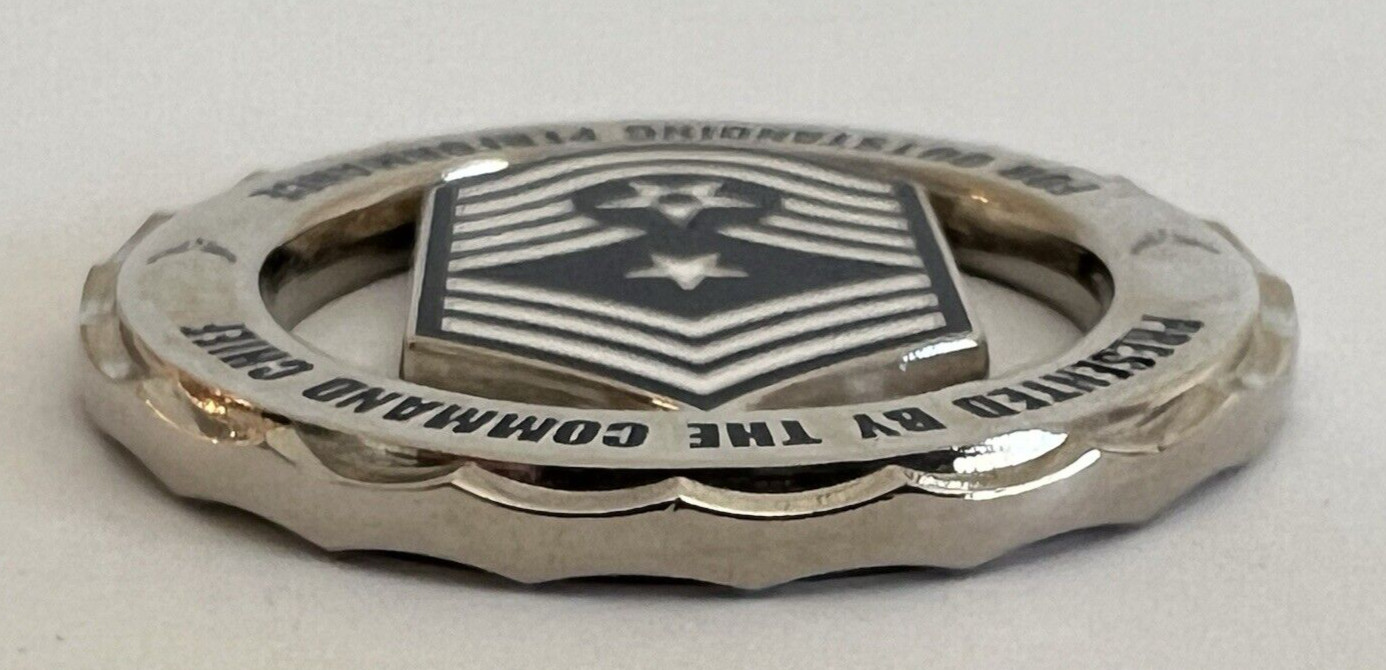 USAF Fairchild AFB Challenge Coin Presented By Command Chief Total Force