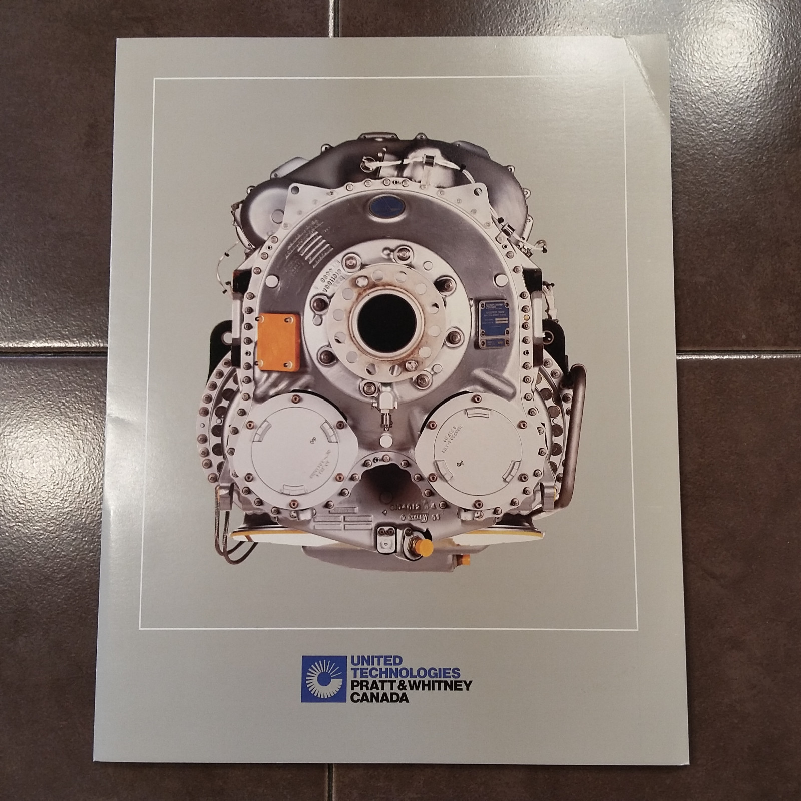 Original Pratt & Whitney PW100 Tri-Fold Brochure, 8.5 x 11