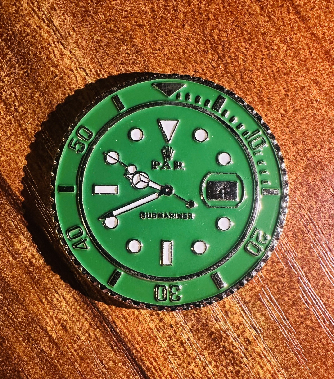 Hulk Submariner Rolex Style Watch Face Golf Ball Marker