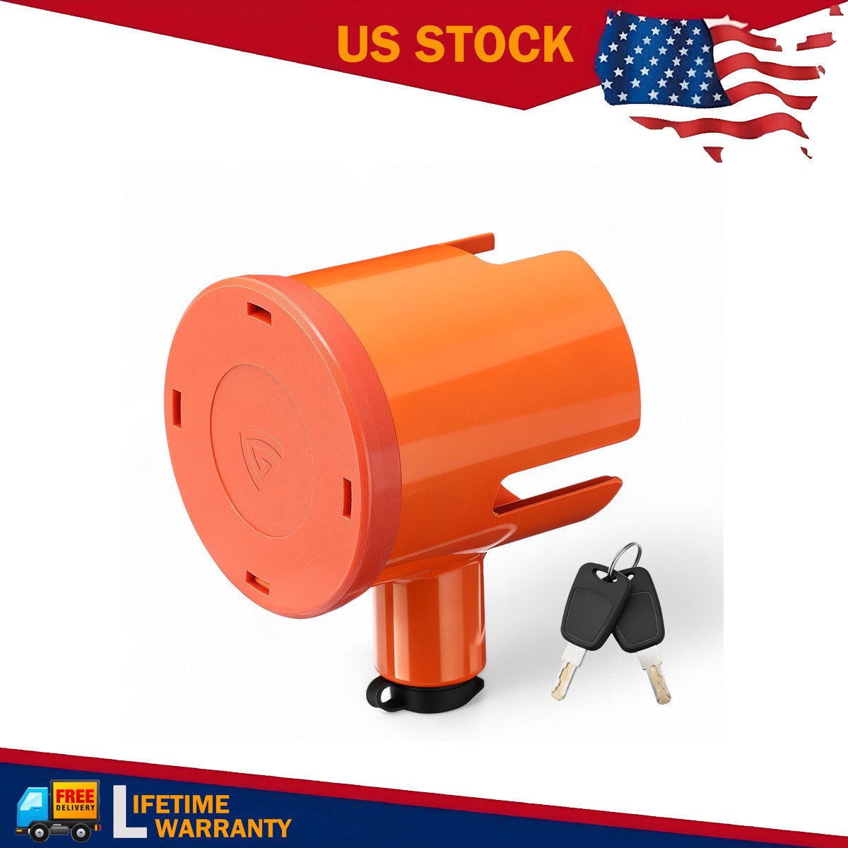 Trailer Coupler Lock Fits 2 & 2-5/16 Inches Couplers Heavy Duty Tow Hitch lock