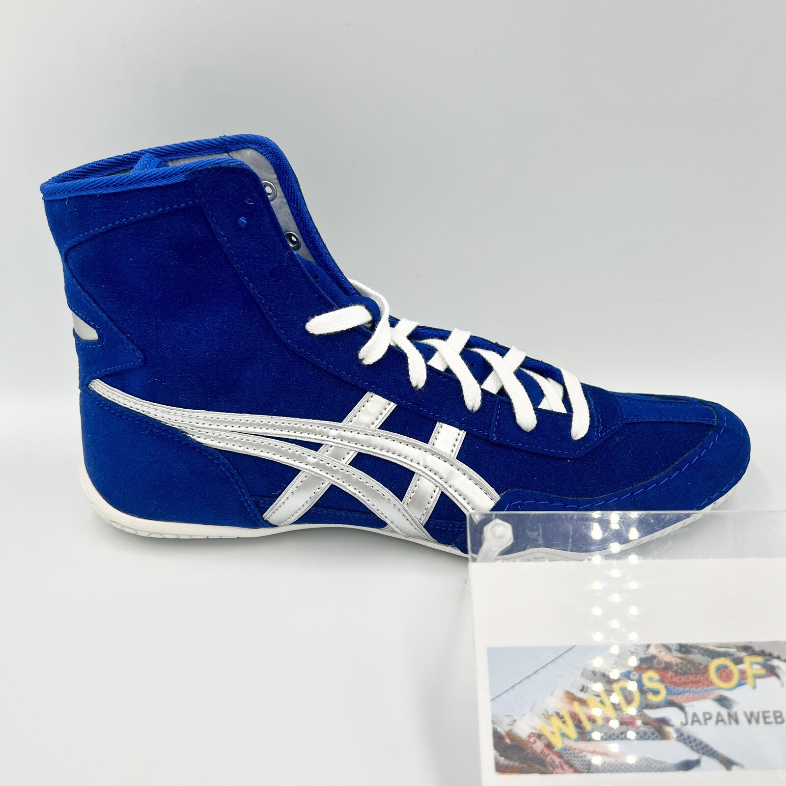 Asics Wrestling Shoes 1083A001 EX-EO special order blue x silver silver edge