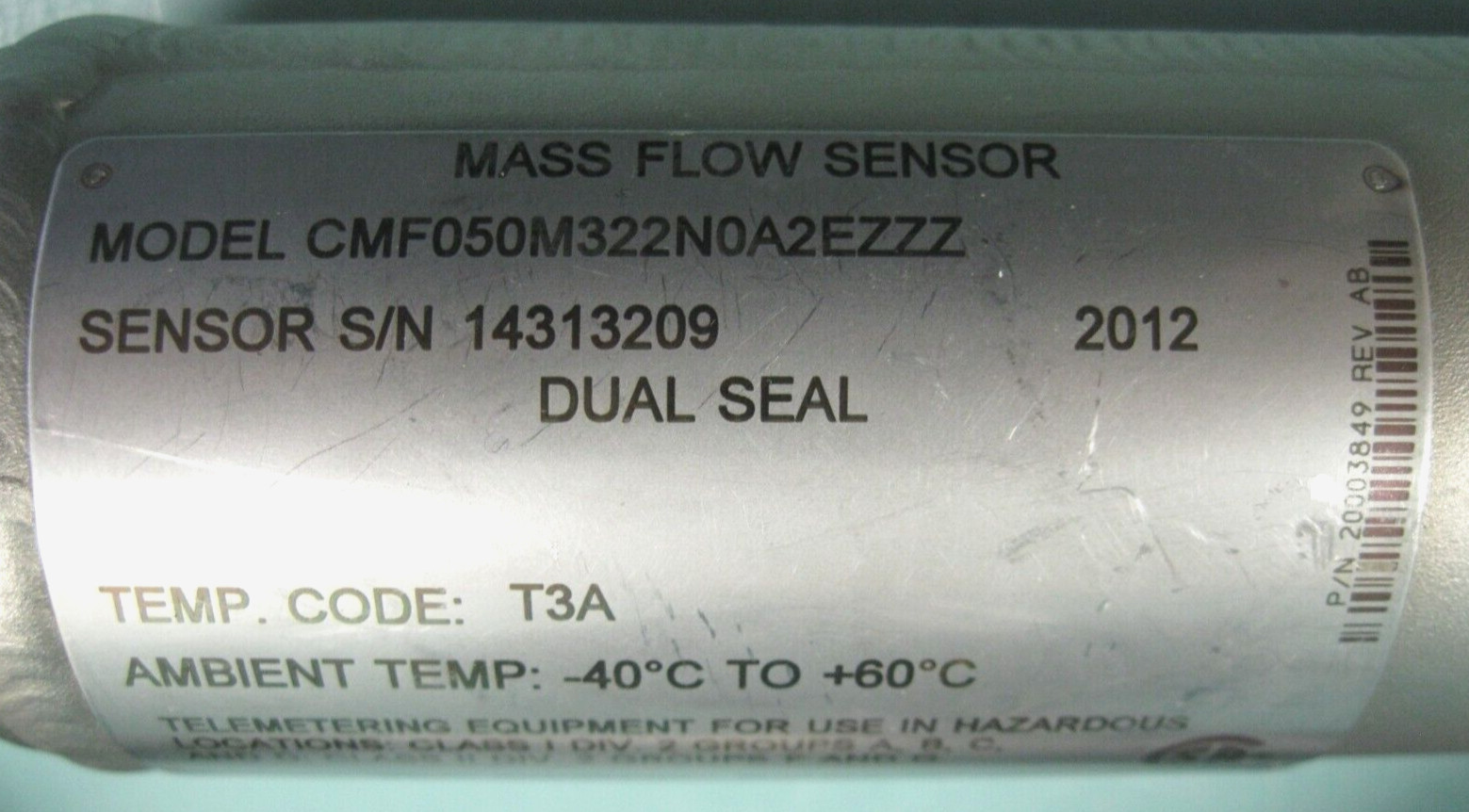 3/4" Micro Motion CMF050 Flow Sensor 800 Enhanced Core Processor CALIBRATED B5
