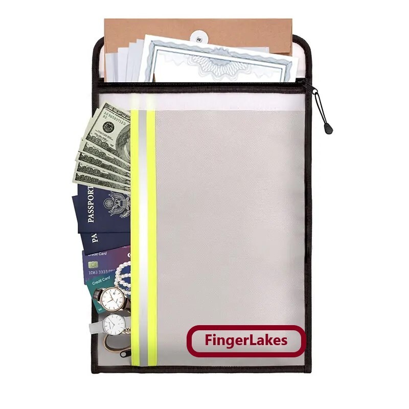Extra Large 2000℉ Fire Proof money Bag 15x11 in Document Pouch Waterproof Safe