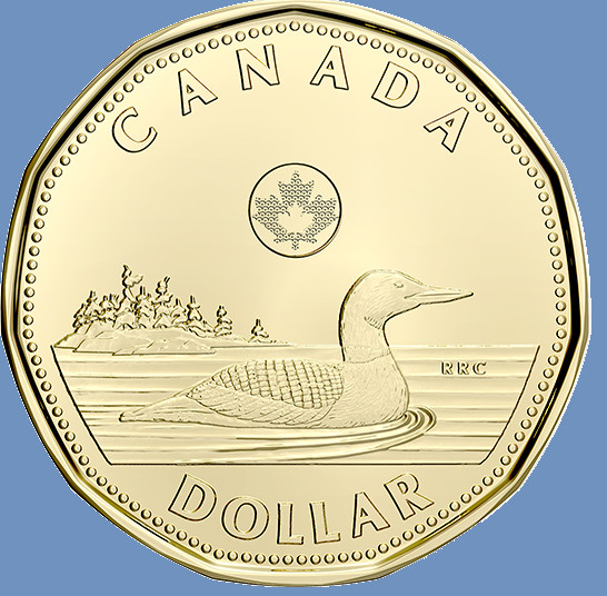 2022 Canada Queen Elizabeth One Dollar Loonie Coin. Mint UNC $1 Loon