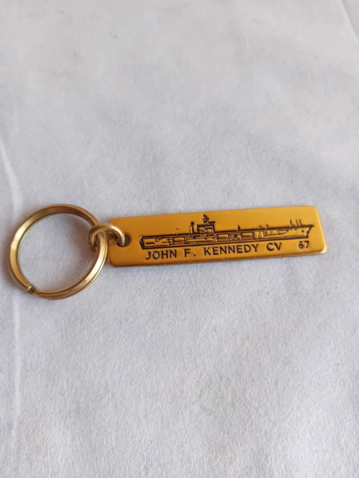 The Brassworks John F. Kennedy CV 67 Keychain Made USA
