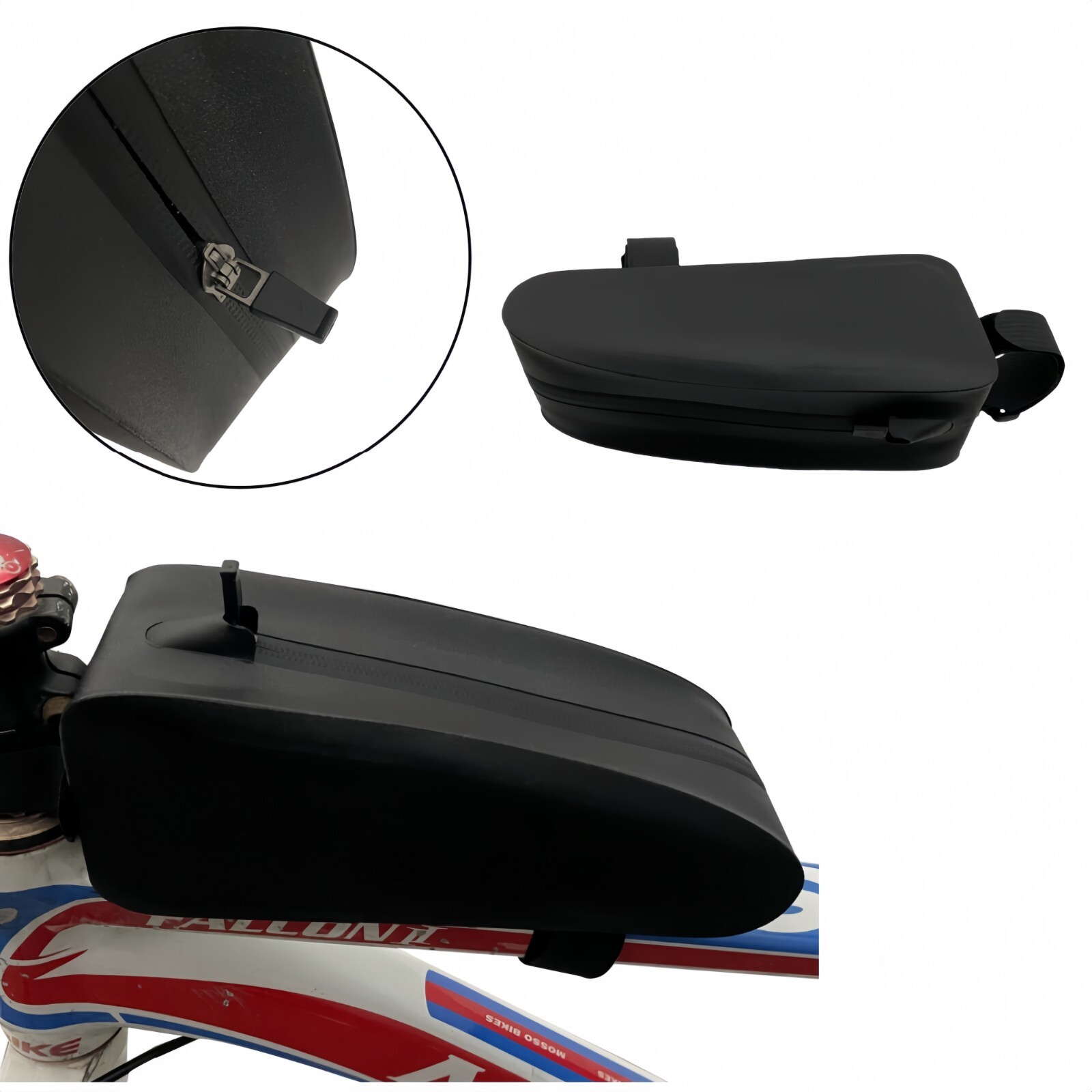 Mountain Bike Riding Bag Bike Front Tube Storage Bag Black Front Beam Bag