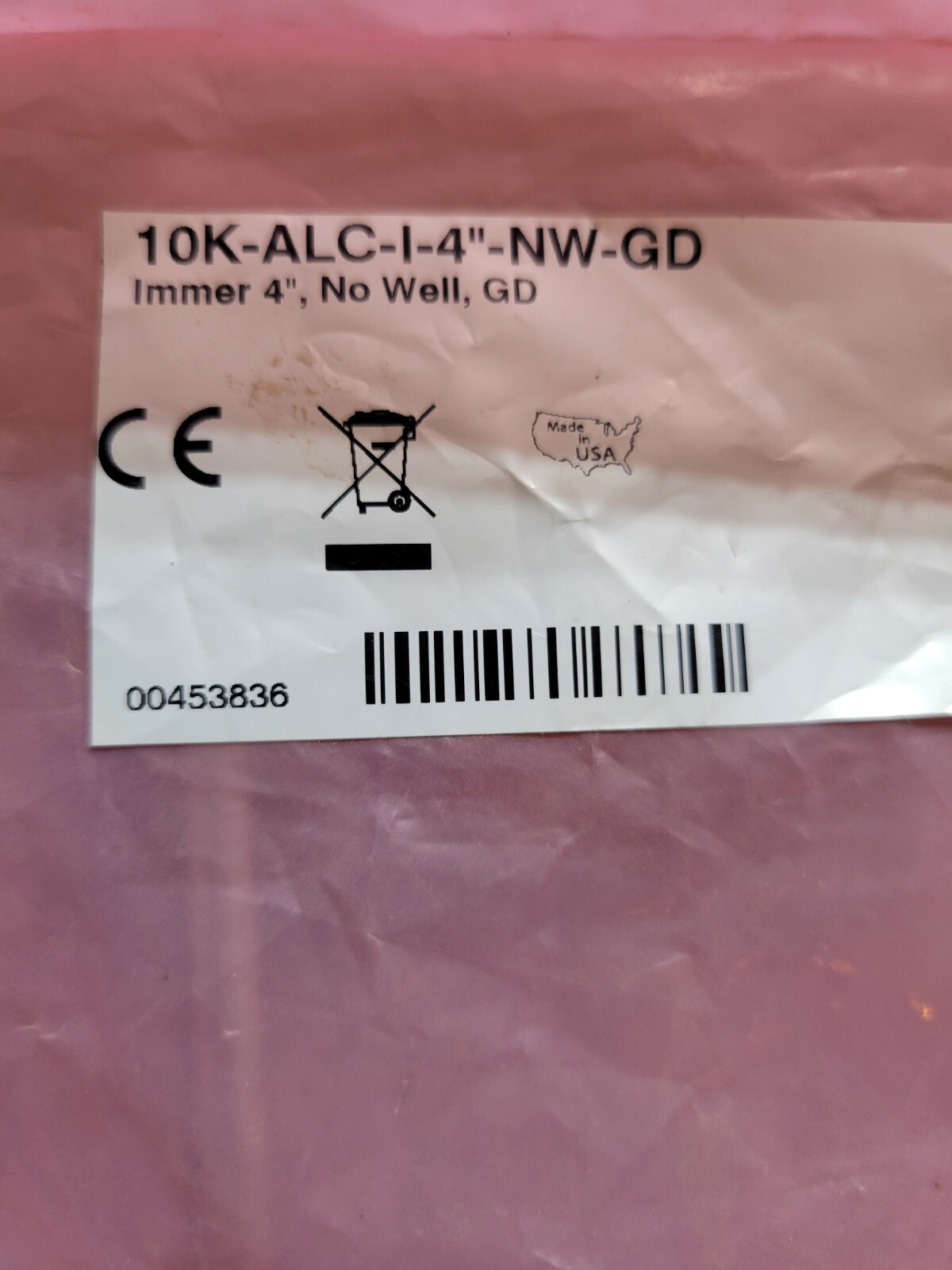 10k-alc-i-4"-nw-gd Immersion TEMPERATURE SENSOR