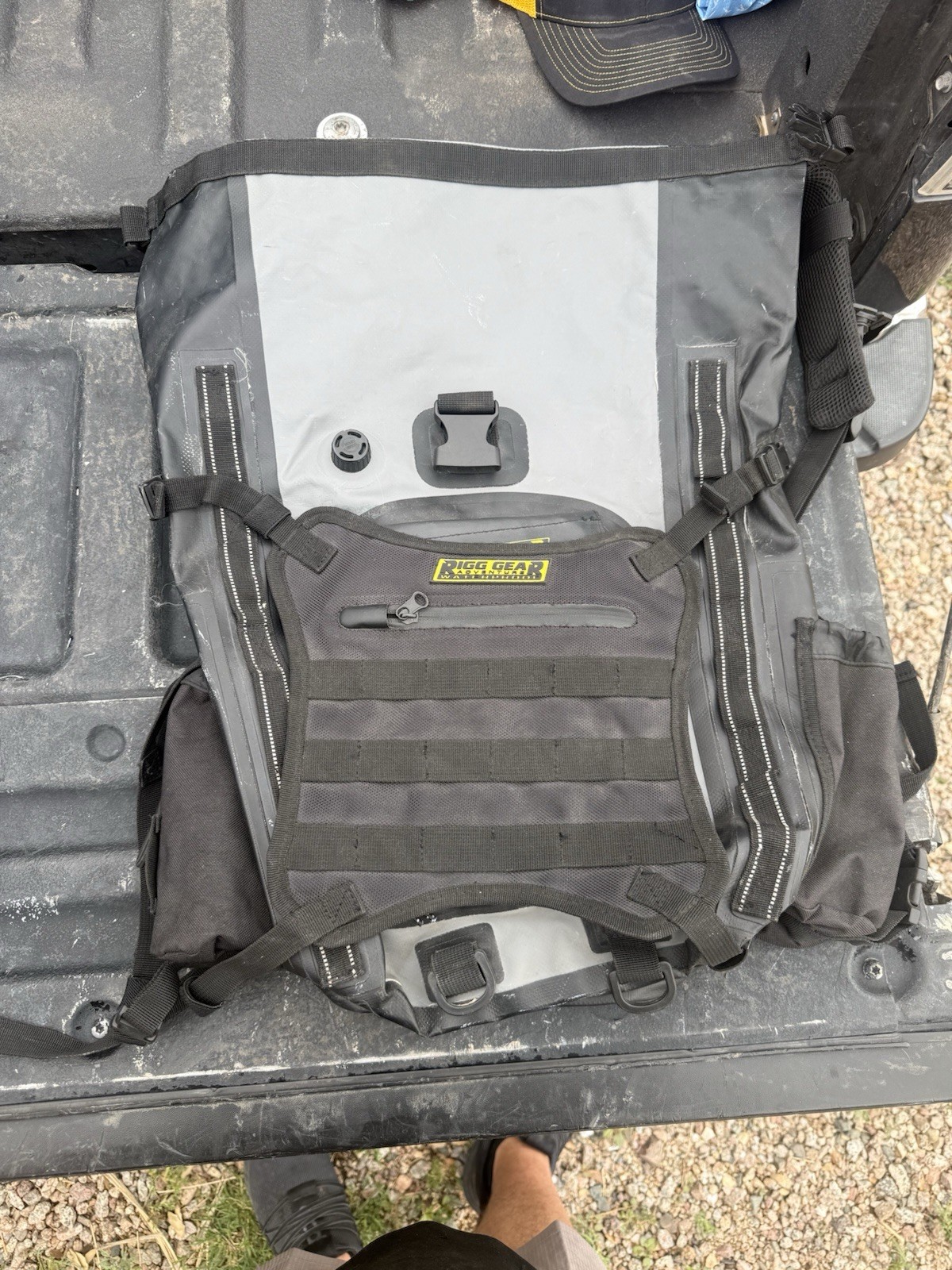 RIGG GEAR Gray/Black Tactical Backpack Buckle Closure Unisex Adults