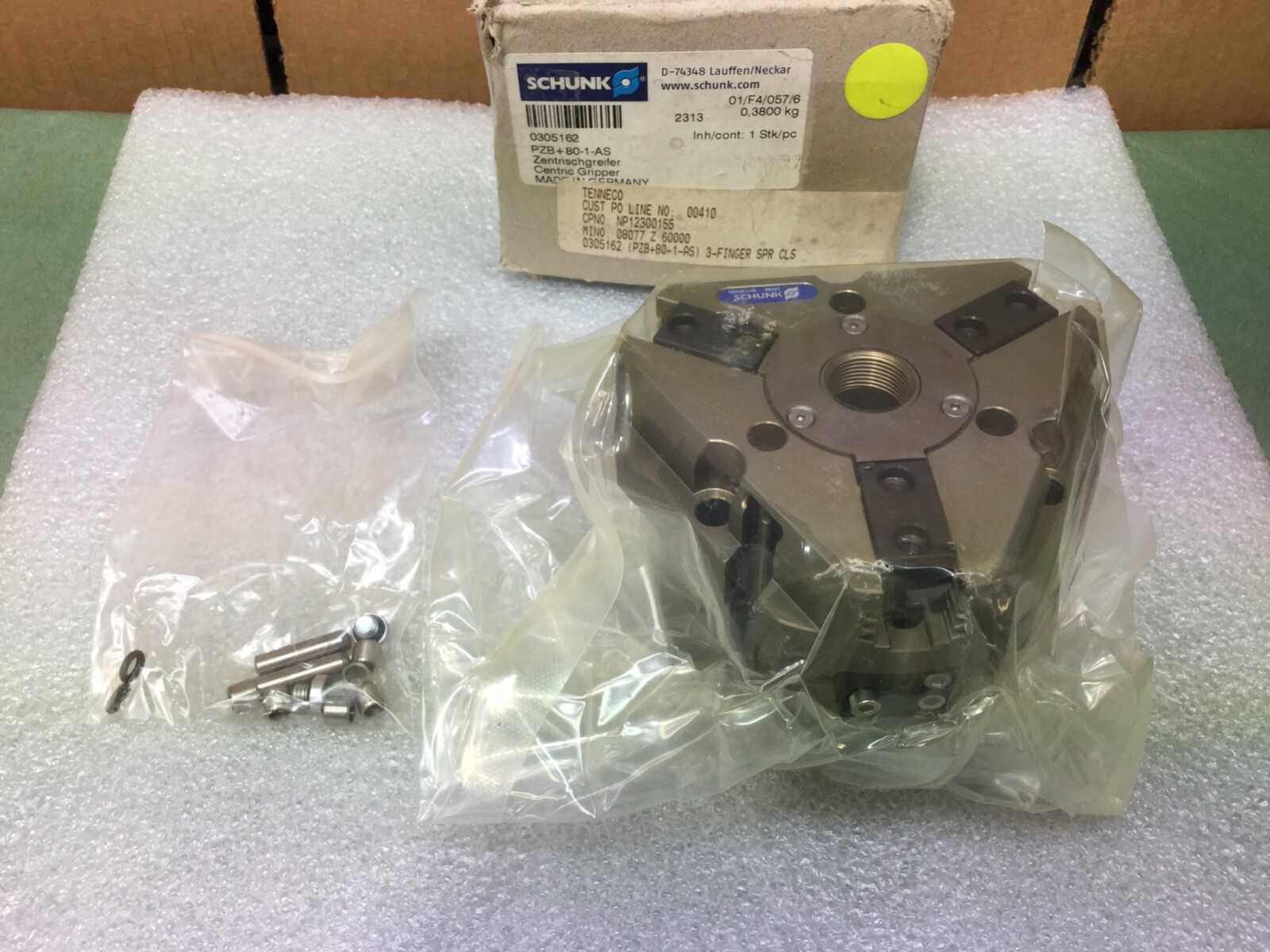 SCHUNK 0305162 PZB+80-1-AS 3-FINGER CENTRIC GRIPPER NEW IN BOX