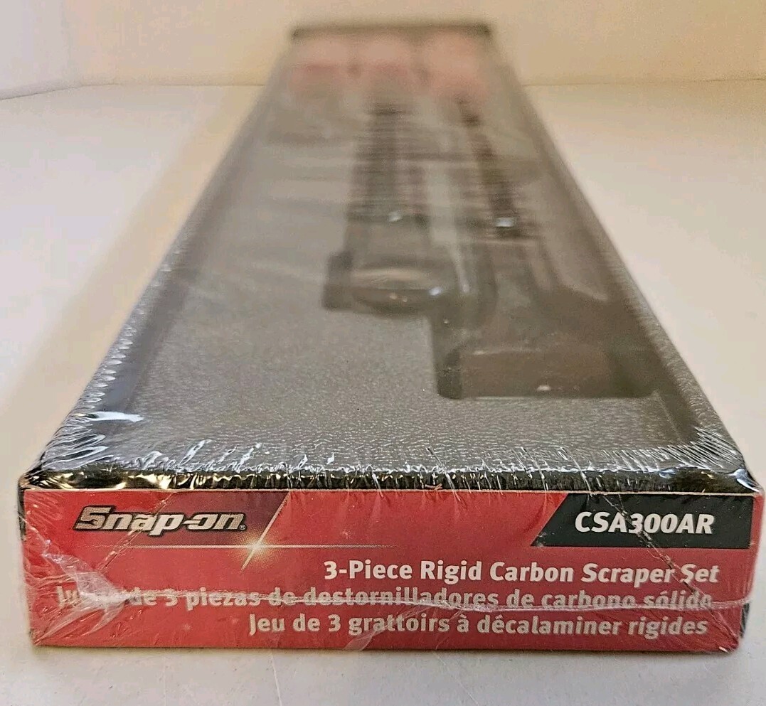 Snap On Tools 3pc Set Scraper Reach Handle Gasket Rigid Carbon NEW