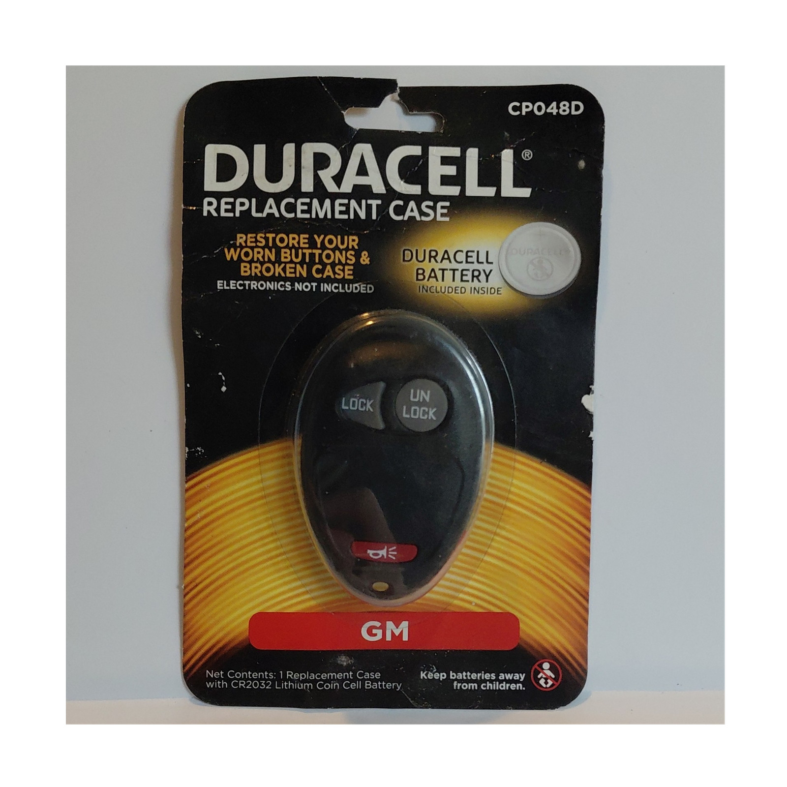 Duracell Replacement Case CP048D for GM Car Remote Model GM with CR2032 Battery